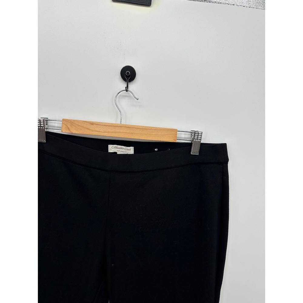 Coldwater Creek Women XL 16 Black Natural Fit Straight Leg Pull On Pants - Picture 6 of 9